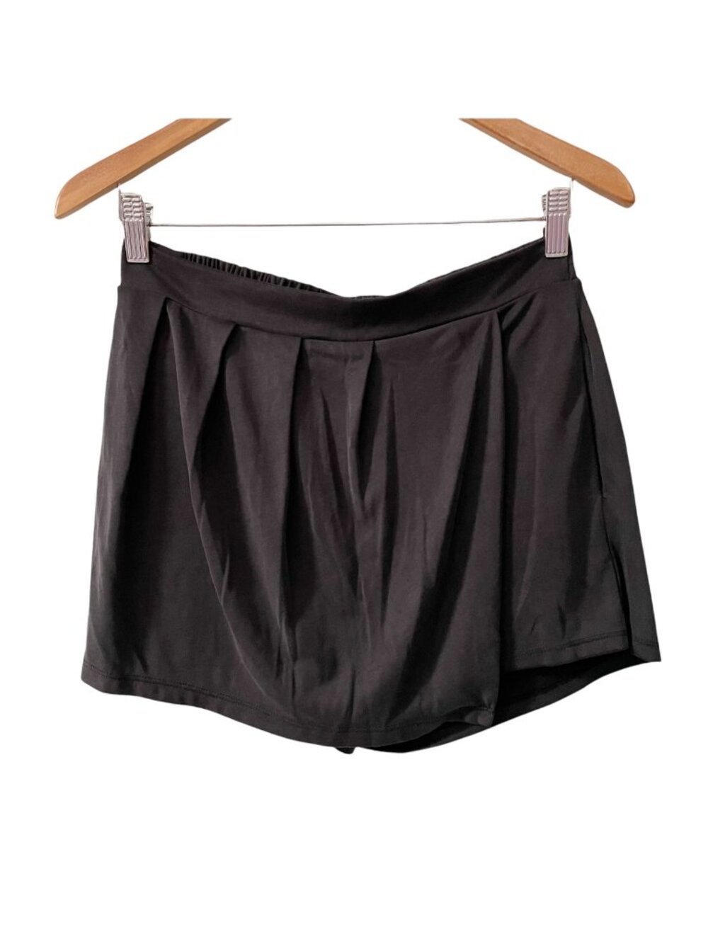 Splendid Black Elastic Waist Pull On Skort Womens Size XS Pleated Casual Comfort